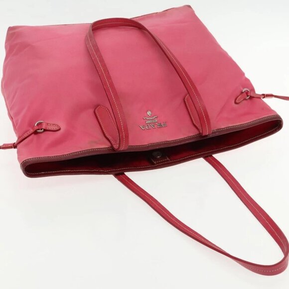 PRADA Tote Bag Nylon Pink Silver Auth mr613 - Picture 7 of 15